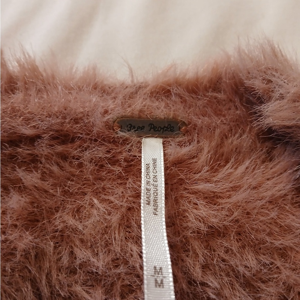 Free People Fuzzy Pink Cardigan - Picture 6 of 10
